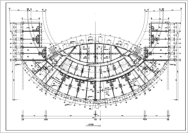 舞台设计_某地广场舞台及网点建筑CAD图-图二