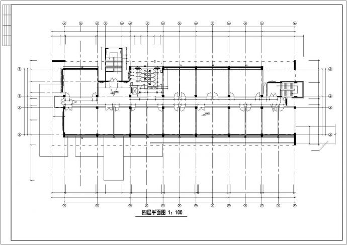某学院行政办公楼建筑设计图（共5张）_图1