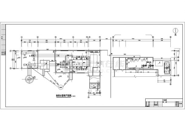 某县集中供热锅炉房管网设计施工方案CAD图纸-图二