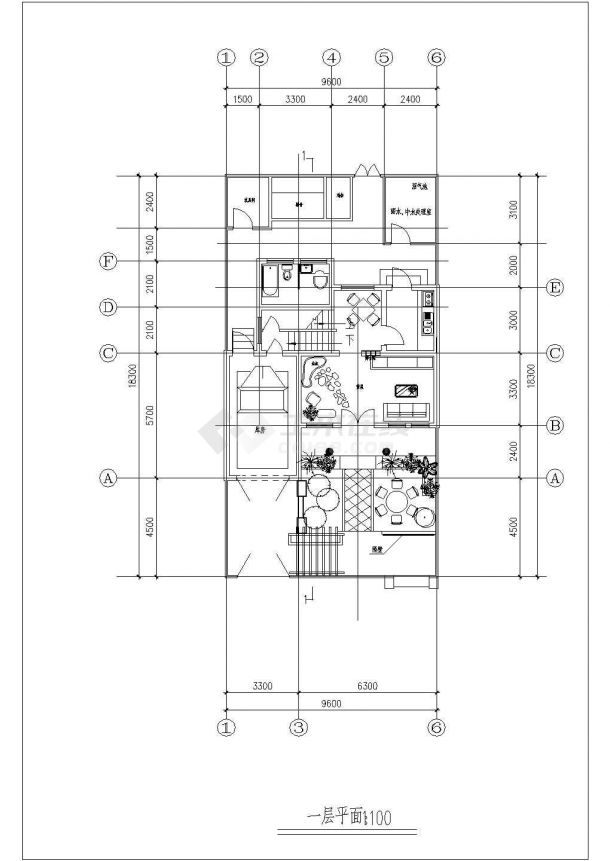 某二层带错层砖混结构独院式新农村住宅（建筑面积143.55平方米）设计cad建筑方案图（含设计说明，含经济技术指标）-图一