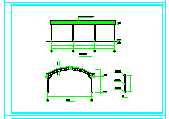 某地区6米高小型弧顶简易钢棚结构施工图纸_图1