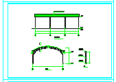 某地区6米高小型弧顶简易钢棚结构施工图纸