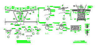 某地带充电方案自行车棚设计cad详图（含配电图）-图一