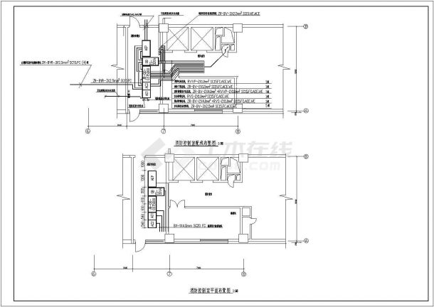 某会堂全套CAD设计大样完整消防平面-图二