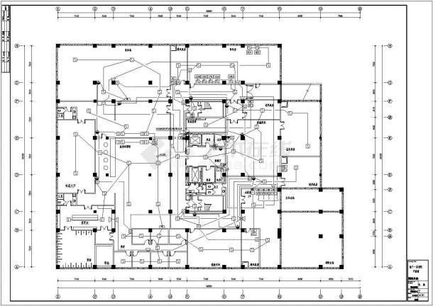 某三甲医院消防CAD设计详细构造系统图-图一