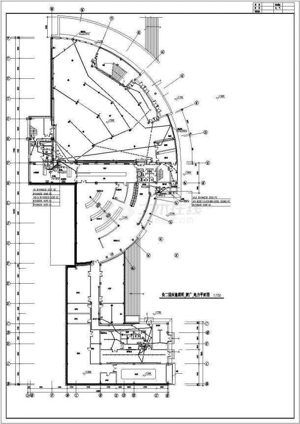 某高级中学电气CAD设计完整构造图纸-图二