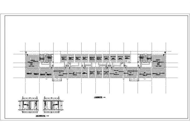广州市某大型寄宿学校4层宿舍楼全套采暖系统设计CAD图纸（2套方案）-图二