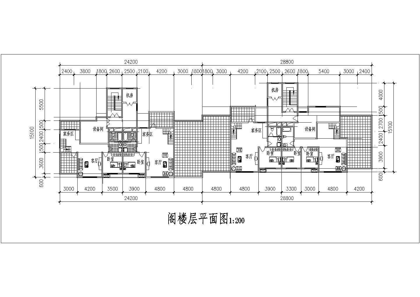 住宅设计_某地区十一层住宅设计CAD图