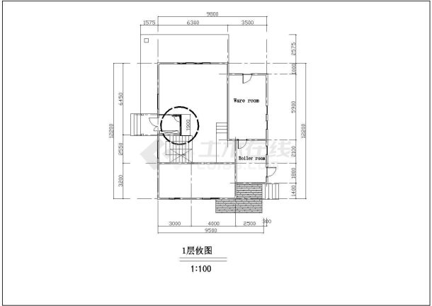 某二层乡村私人别墅室内装修设计cad全套施工图（中英文标注）-图一