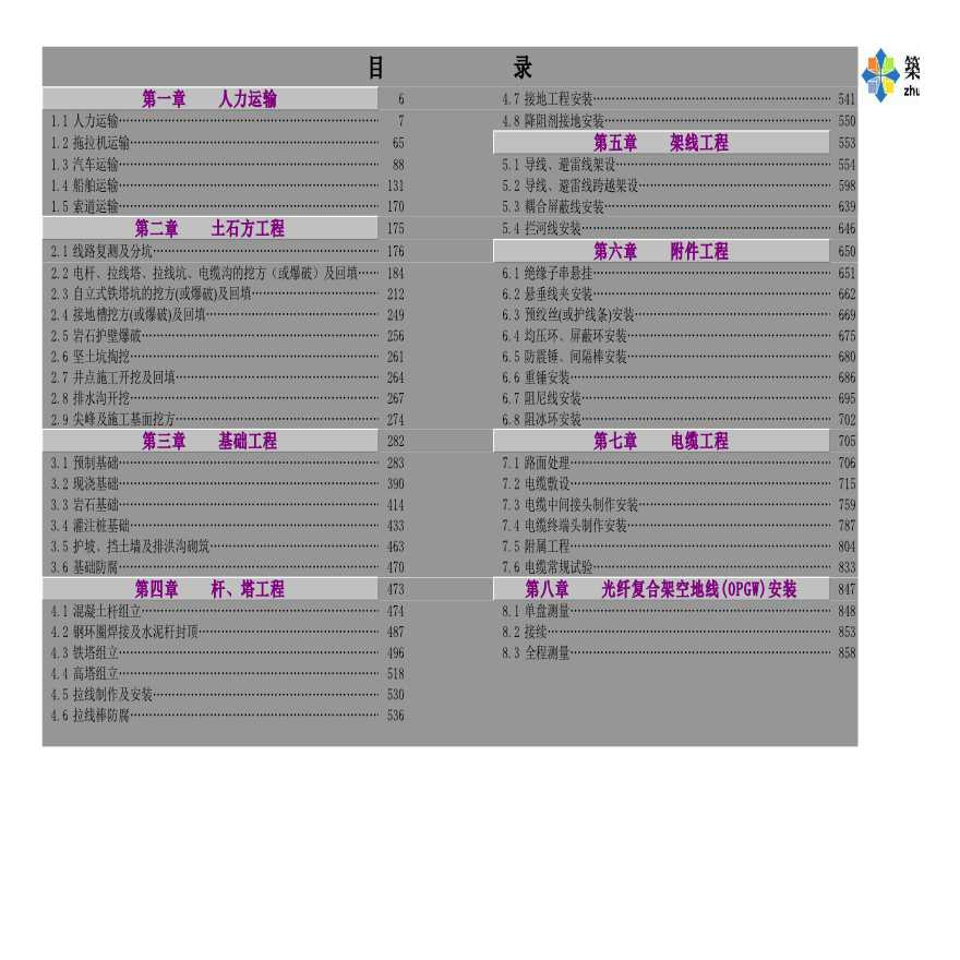 电力线路工程预算定额（2001年）-图一