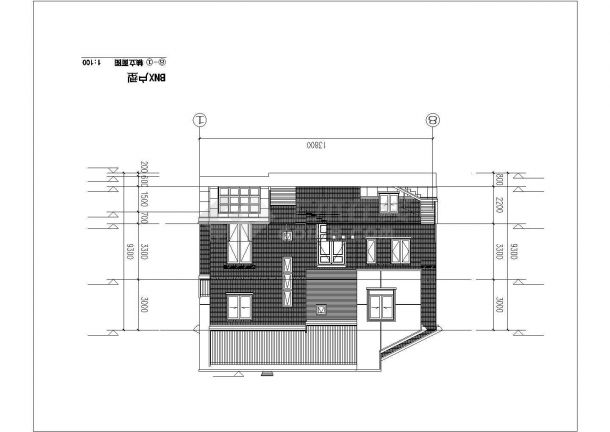 某二层带地下室框架结构小型别墅设计cad建筑方案图（甲级院设计）-图二