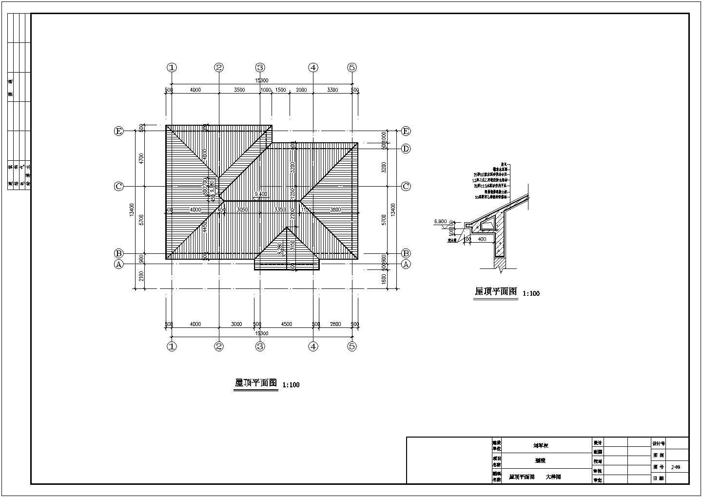 某二层砖混结构简欧别墅设计cad建筑方案图纸（标注详细）