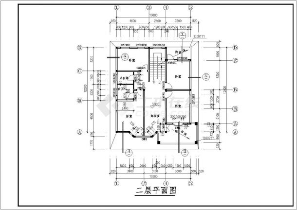 某二层砖混结构私人别墅设计cad全套建筑施工图（含设计说明）-图一