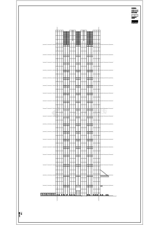 某高层框架剪力墙结构住宅楼设计cad全套建筑施工图（含设计说明）-图二