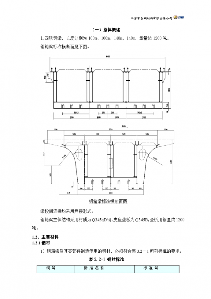 某A15公路钢箱梁施工方案_图1