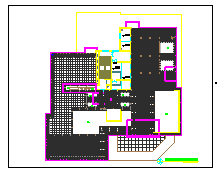 某建筑屋顶花园全套cad施工图纸（含详细铺装、电气照明、给排水、绿化及小品）-图二