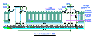 某实体围墙和通透围墙的cad施工图纸设计-图二