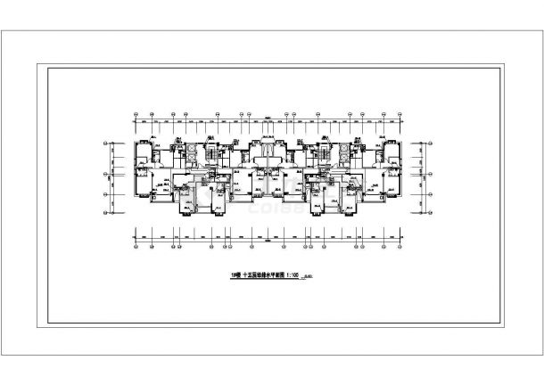 珠海市长乐家园小区17层框架结构住宅楼全套给排水设计CAD图纸-图二