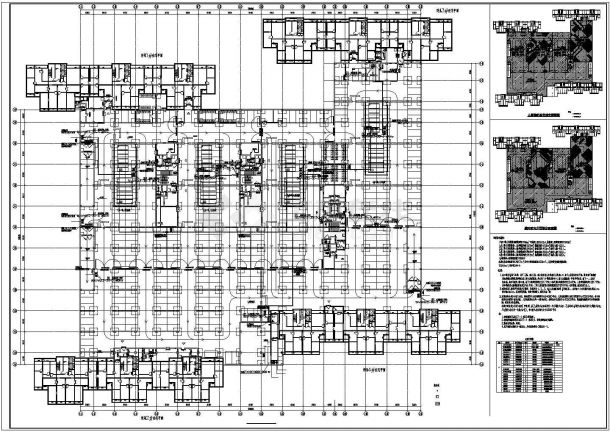 广州市某商业区1860平米地下三层车库全套给排水设计CAD图纸-图一