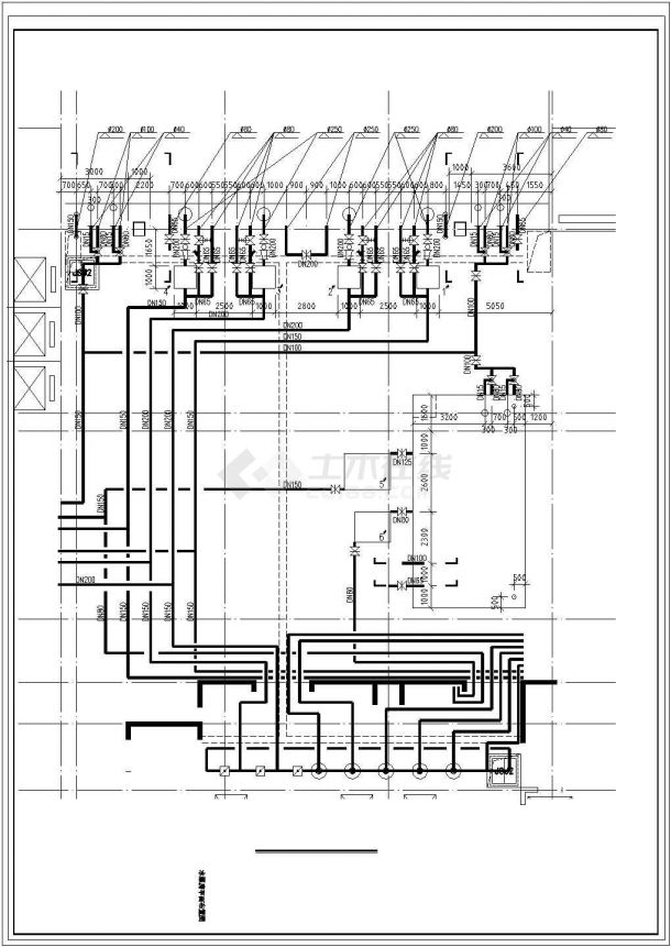 北京市顺义区某商业购物中心3.6万平米地下车库全套给排水设计CAD图纸-图一