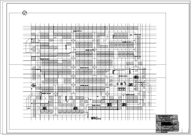 北京市顺义区某商业购物中心3.6万平米地下车库全套给排水设计CAD图纸-图二