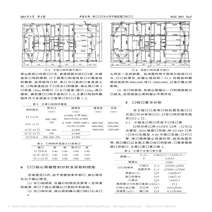 青岛华润中心写字楼超限结构设计-图二