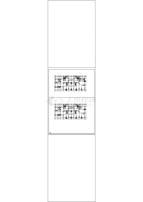 石家庄市风袖路某社区34层框架住宅楼全套给排水设计CAD图纸-图一