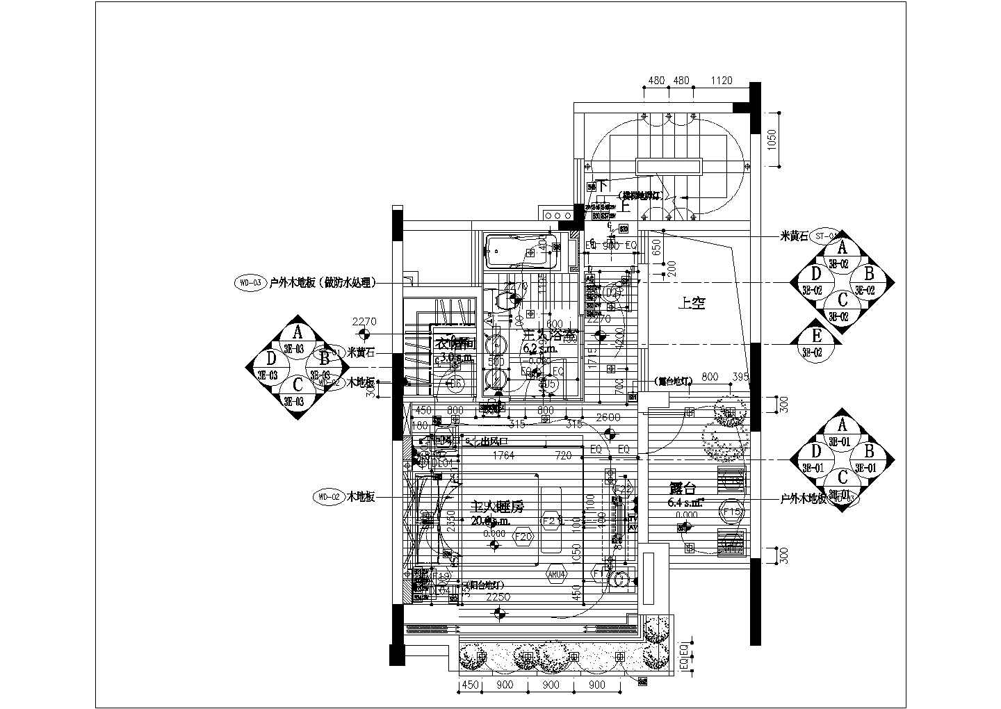 某别墅装修建筑立面图