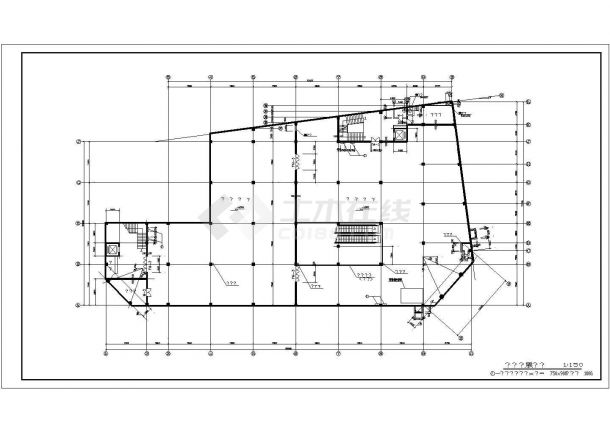 商厦设计_某地区五层商厦建筑施工CAD图-图一