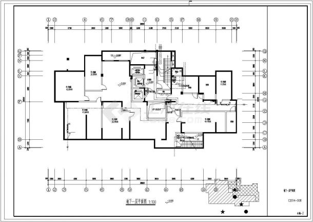 沈阳市城兰家园小区20层框架结构住宅楼全套给排水设计CAD图纸-图二