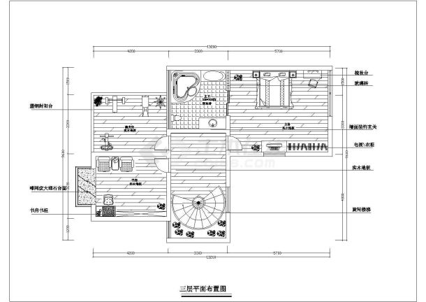 某三层砖混结构私家别墅现代风格室内装修设计cad全套施工图（甲级院设计）-图一