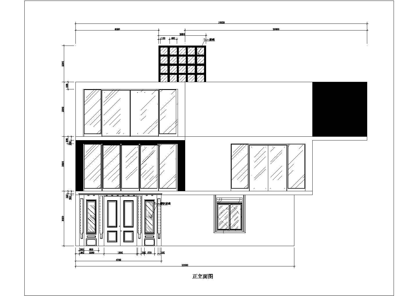 某三层砖混结构私家别墅室内装修设计cad详细施工图（含设计说明）