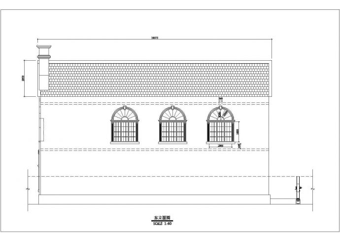 某二层带阁楼层欧式别墅外装修设计cad全套方案图（含总平面图）_图1