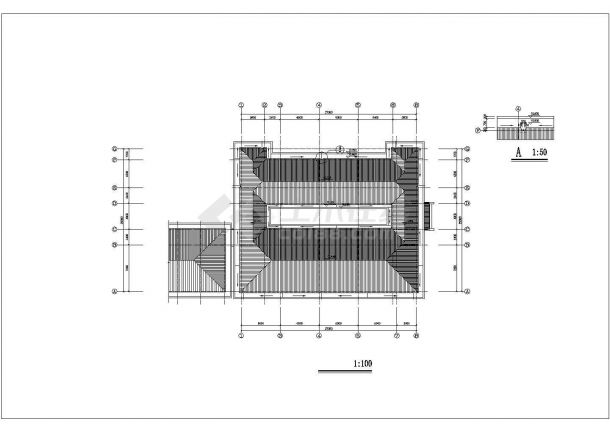 某地中学艺术楼建筑设计CAD图纸-图一