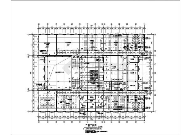 某中学综合楼建筑设计CAD图纸_综合楼设计-图二