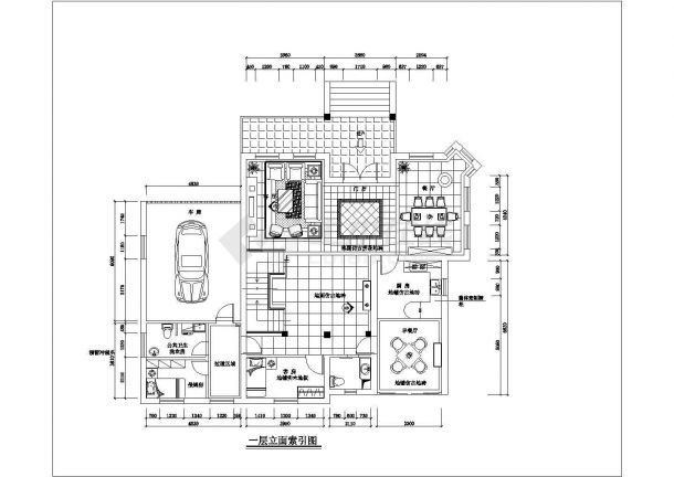 某二层带地下层框架结构私家别墅室内装修设计cad全套施工图（甲级院设计）-图二