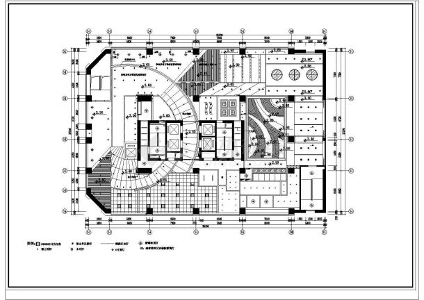 某现代高档公寓会所室内装修设计cad平面方案图（甲级院设计）-图一
