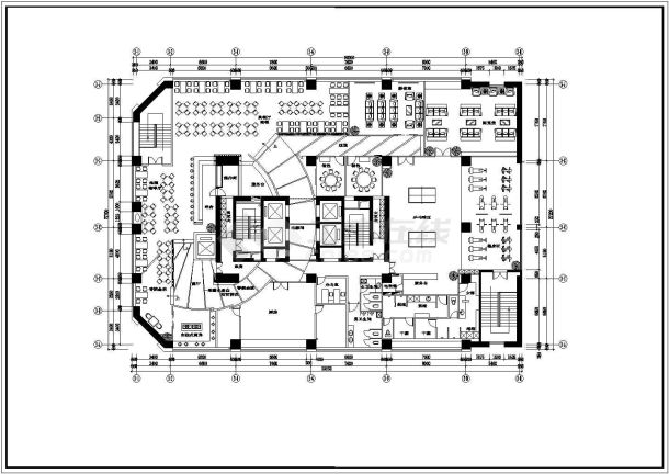 某现代高档公寓会所室内装修设计cad平面方案图（甲级院设计）-图二