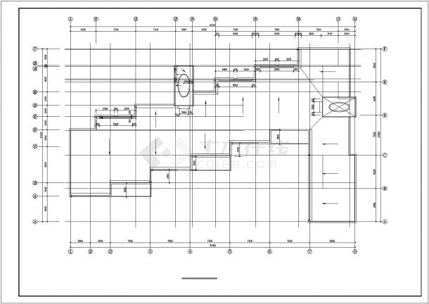 某地四建幼儿园建筑施工CAD图纸-图二