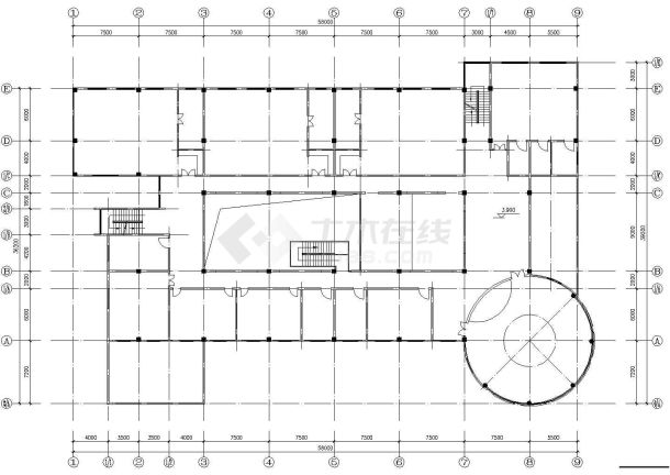 某地天元幼儿园建筑施工图（共4张）-图二