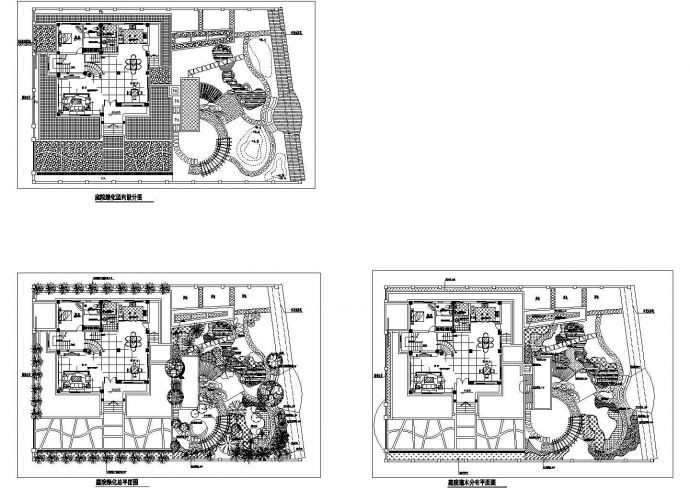 多套庭院及屋顶花园景观种植和设计案例平面图纸_图1
