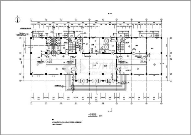 某高层办公楼全套建筑设计施工CAD图-图二