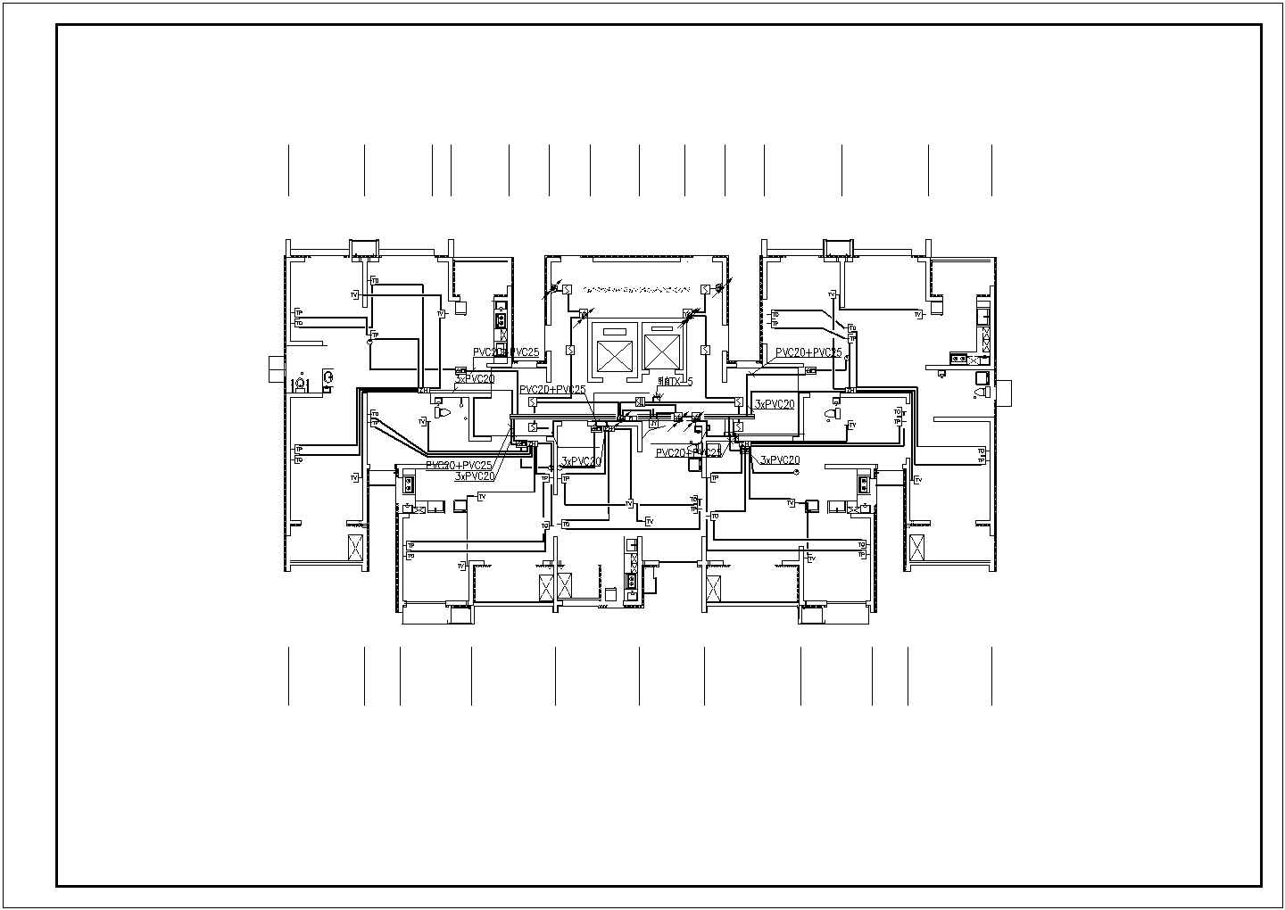 张家口大型商住楼电气施工图CAD图纸25