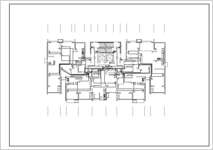 张家口大型商住楼电气施工图CAD图纸26_图1