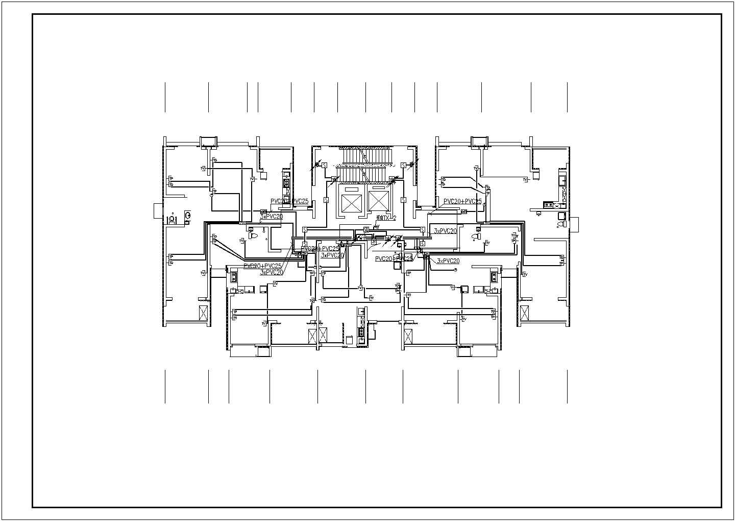 张家口大型商住楼电气施工图CAD图纸26