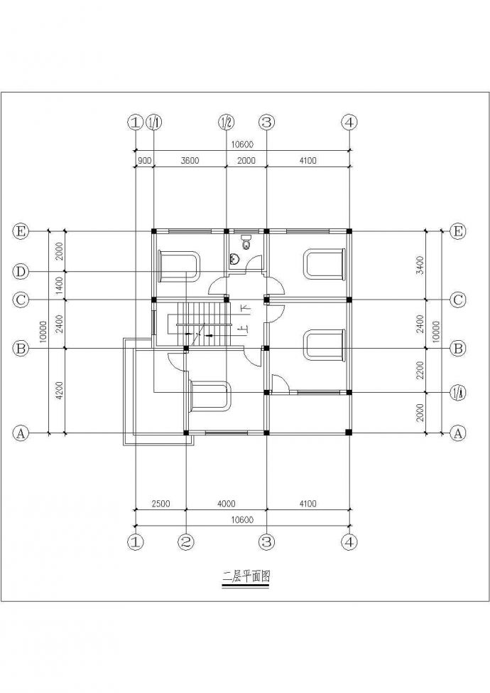 某三层框架结构现代风格农村住宅设计cad建筑方案图（甲级院设计）_图1