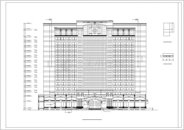 某市区综合医疗建筑设计施工方案CAD图纸-图二