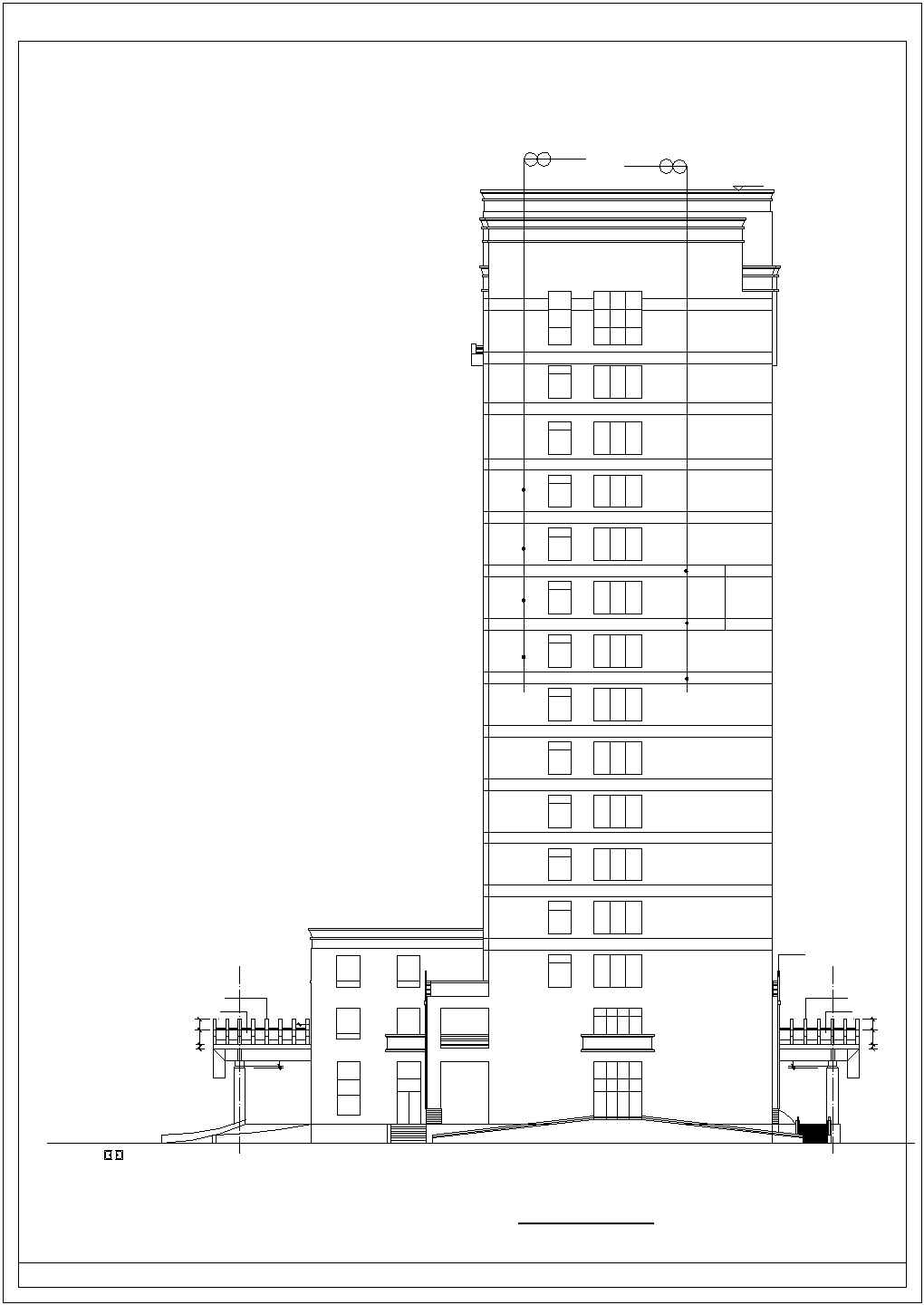 某市区综合医疗建筑设计施工方案CAD图纸
