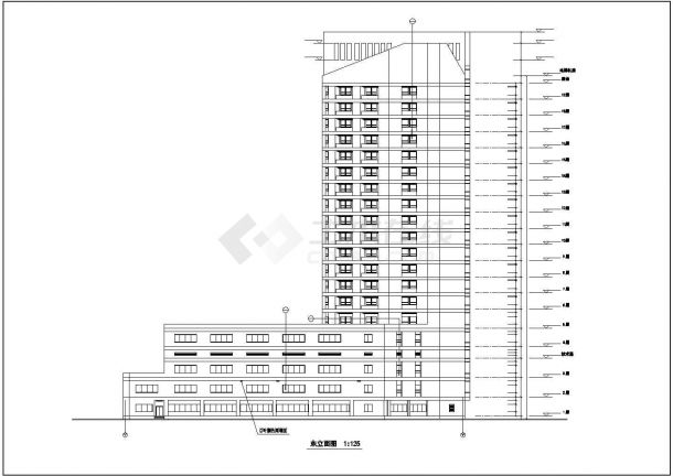 某市区综合大楼医疗建筑设计施工方案CAD图纸-图一