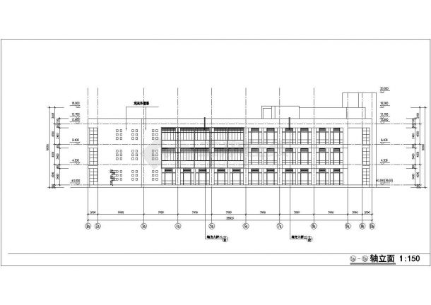 某高层学校化学实验楼建筑设计施工方案CAD图纸-图一